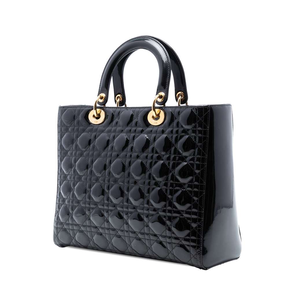 Dior Large Patent Cannage Lady Dior - 2