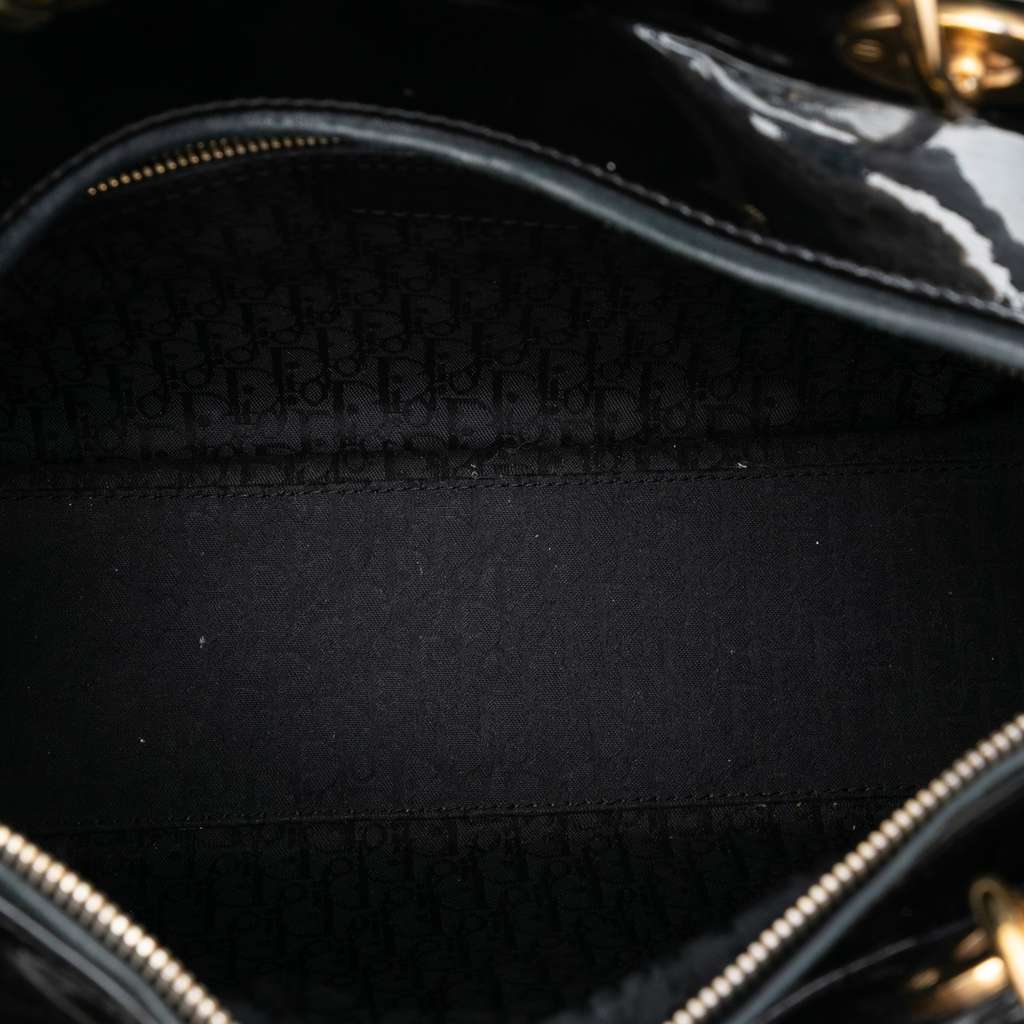 Dior Large Patent Cannage Lady Dior - 4