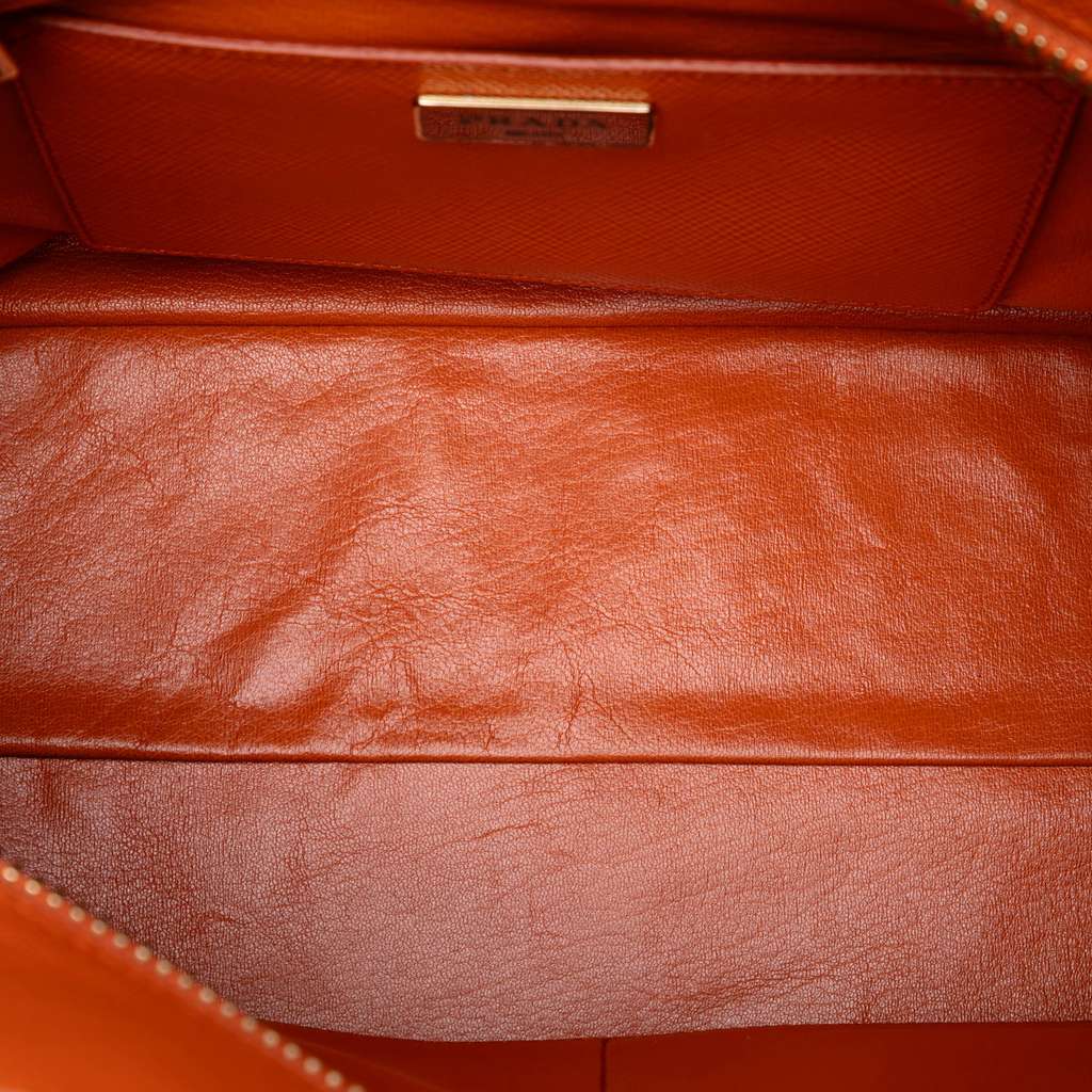 Prada Saffiano Cuir Triple Zip Dome Top Handle Bag - 4