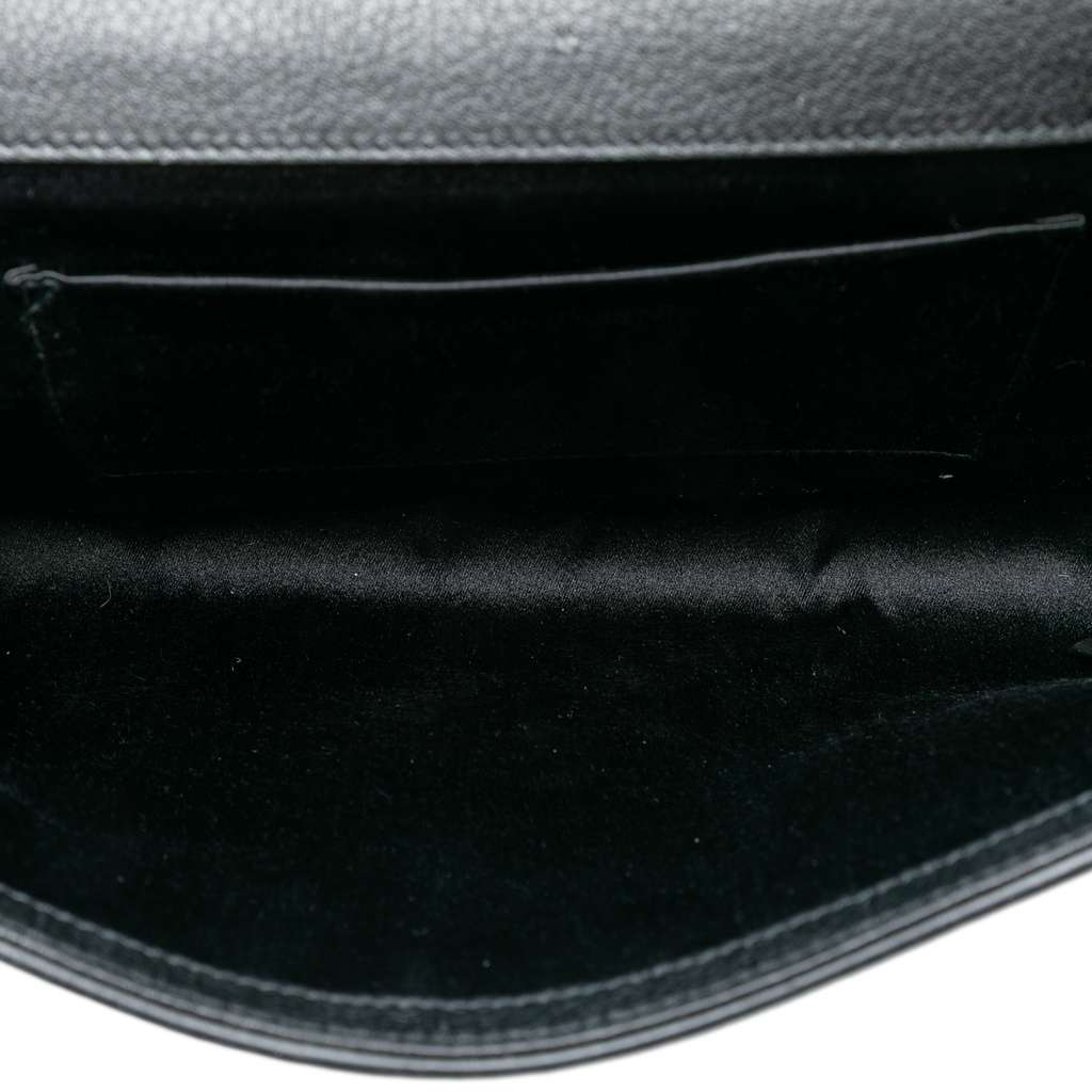 Saint Laurent Pony Hair Leopard Print Chyc Ligne Clutch - 4