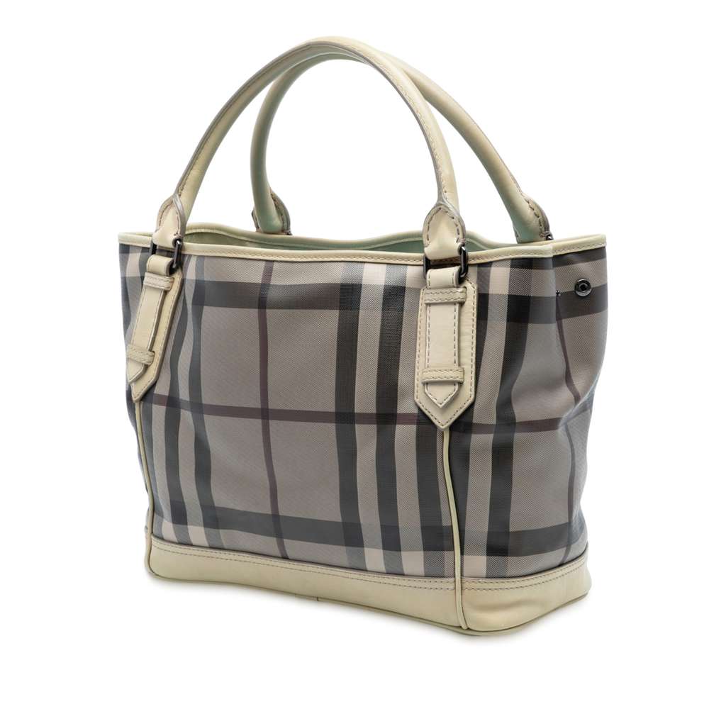Burberry Smoked Check Coated Canvas Handbag - 2