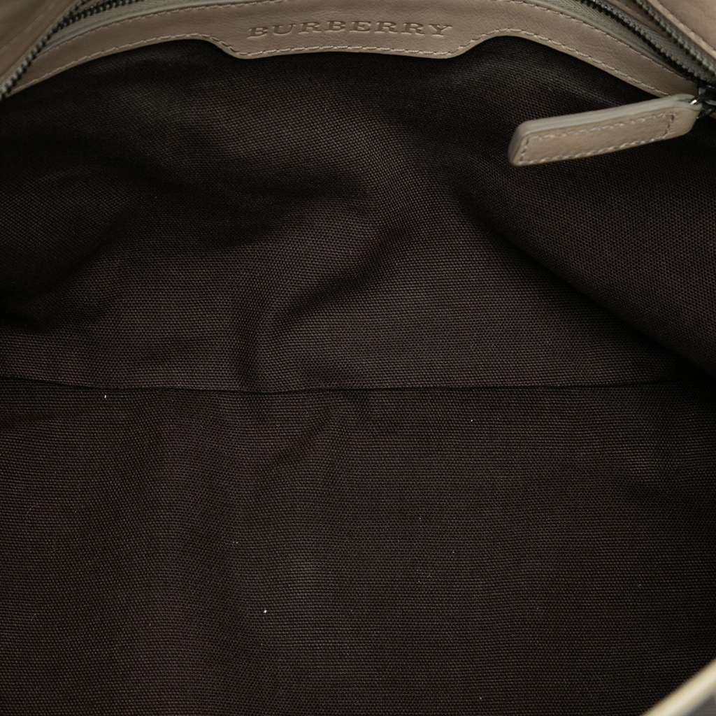 Burberry Smoked Check Coated Canvas Handbag - 4