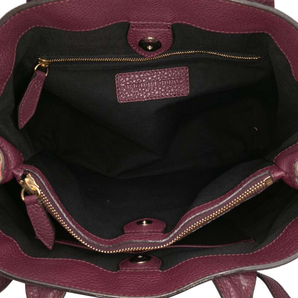 Burberry Medium Leather and House Check Banner Satchel - 4