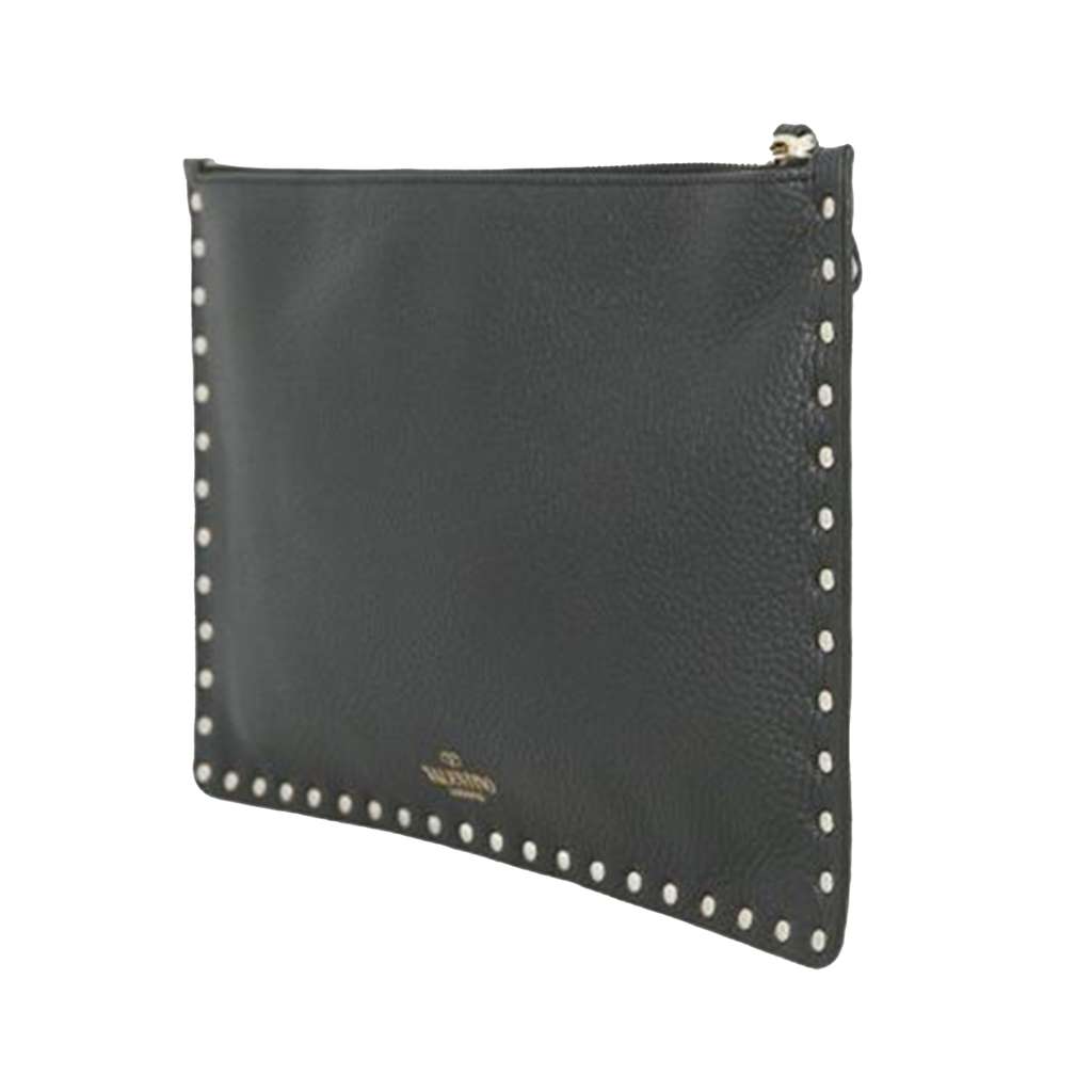 Valentino Grained Calfskin Rockstud Clutch - 2