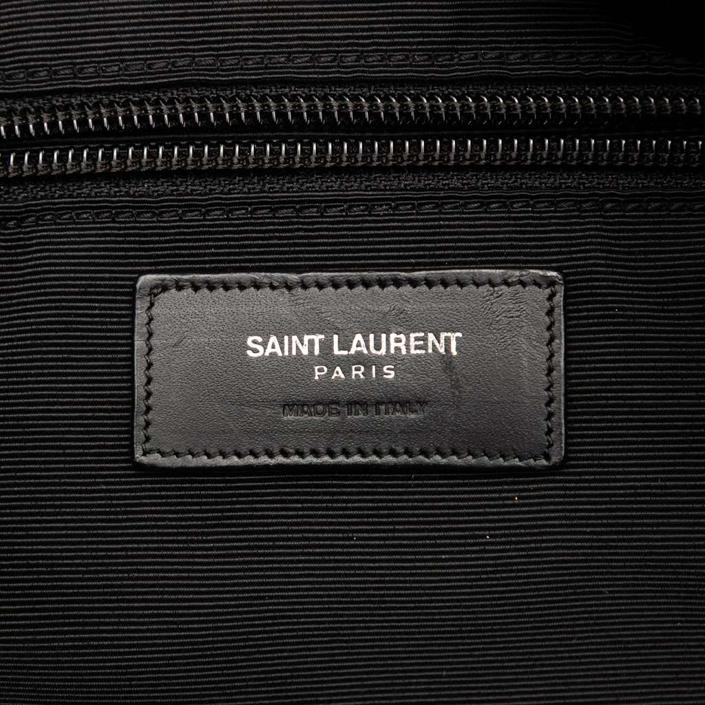 Saint Laurent Croc Embossed Leather Backpack - 5