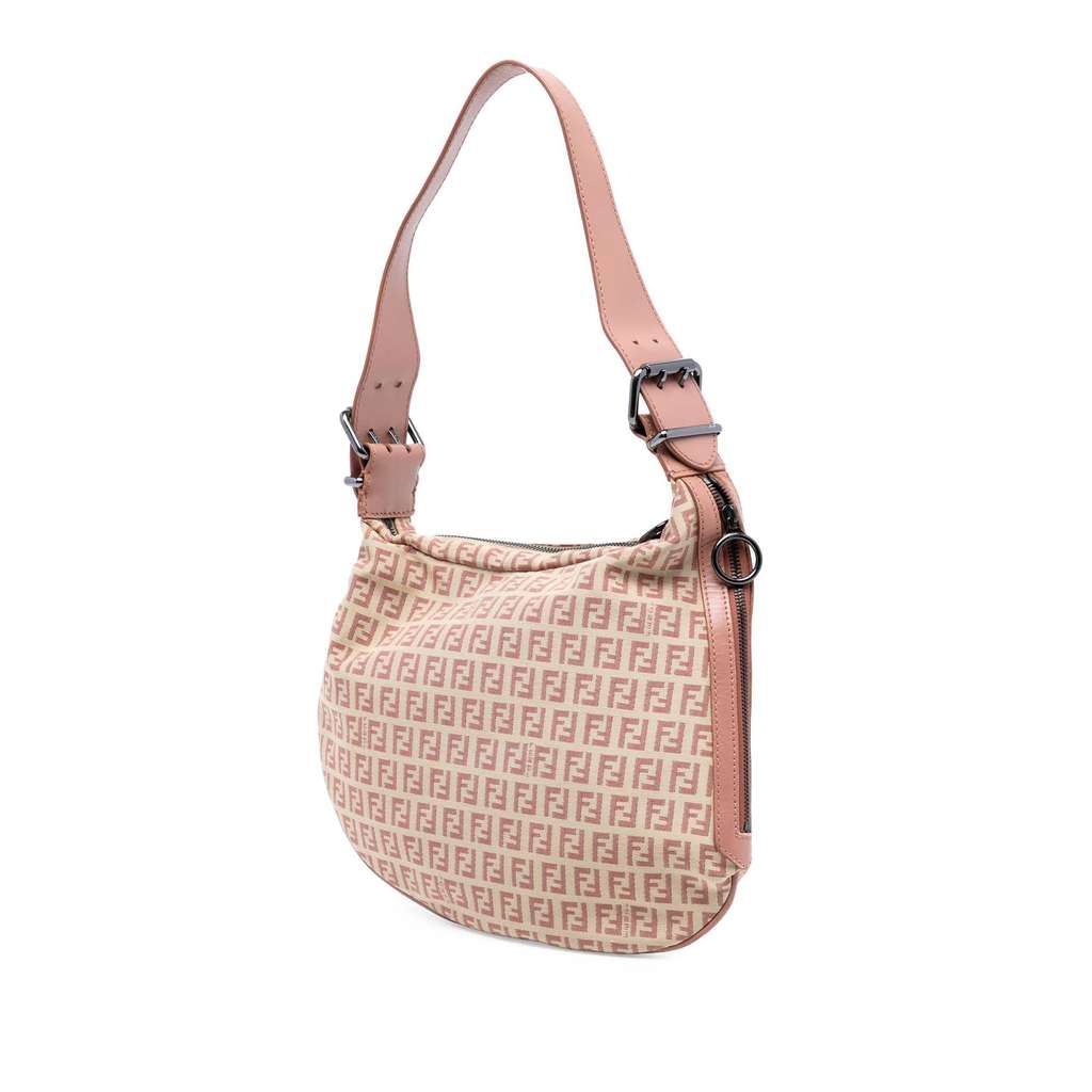Fendi Zucchino Canvas Oyster Hobo - 2