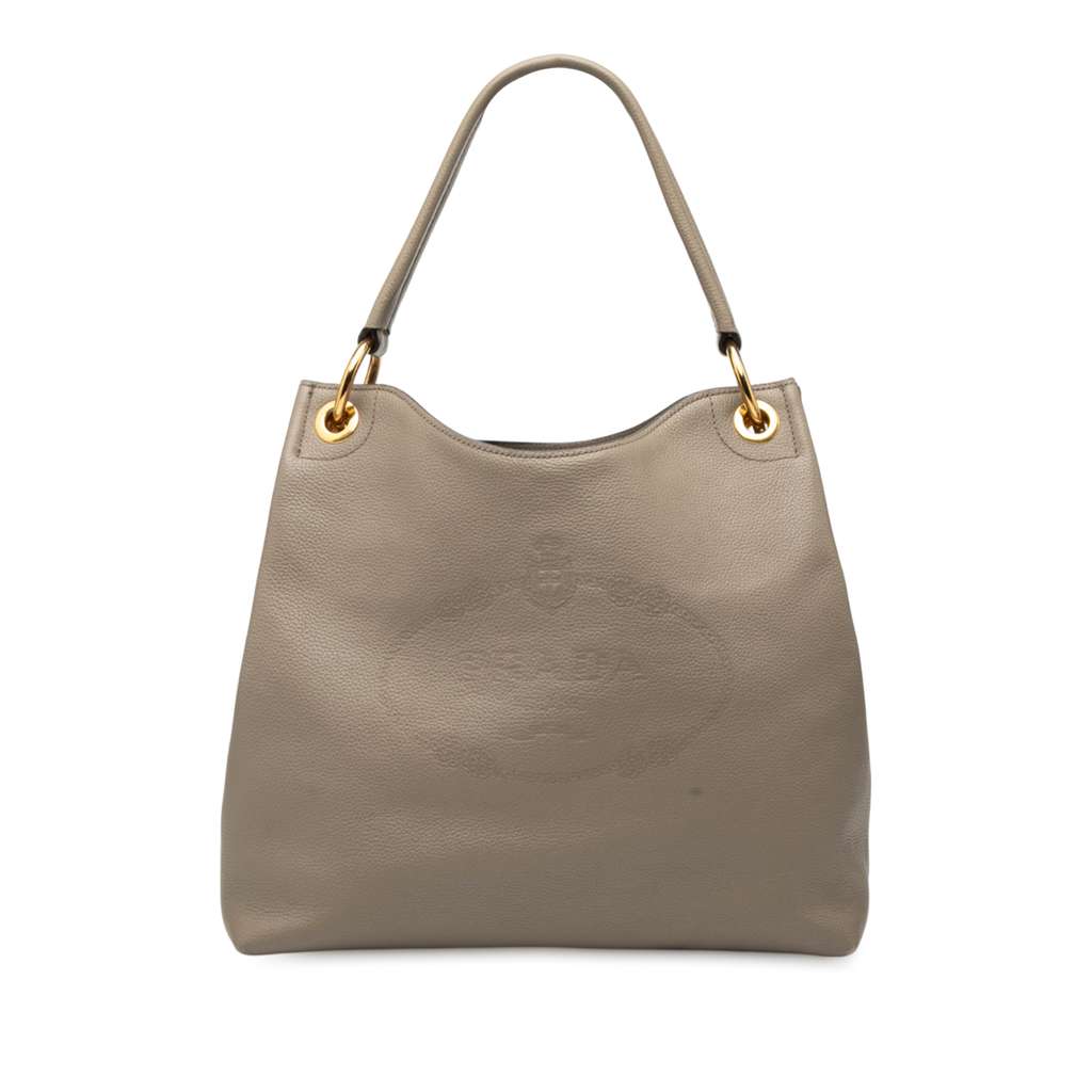 Prada Vitello Phenix Logo Tote