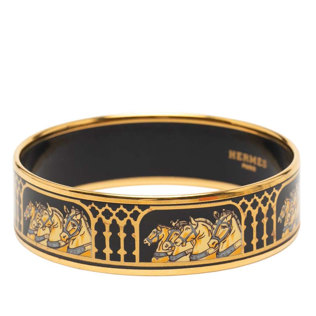 Hermès Wide Grand Apparat Enamel Bangle 65 - 2
