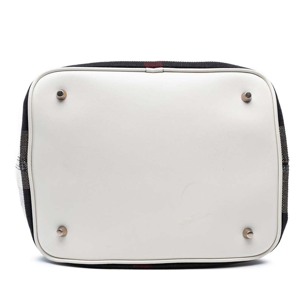 Burberry Medium Mega Check Canvas Ashby Bucket Bag - 3