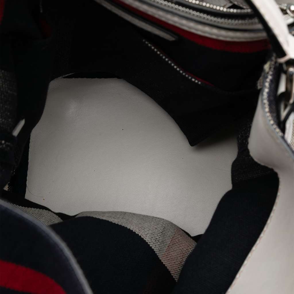 Burberry Medium Mega Check Canvas Ashby Bucket Bag - 4