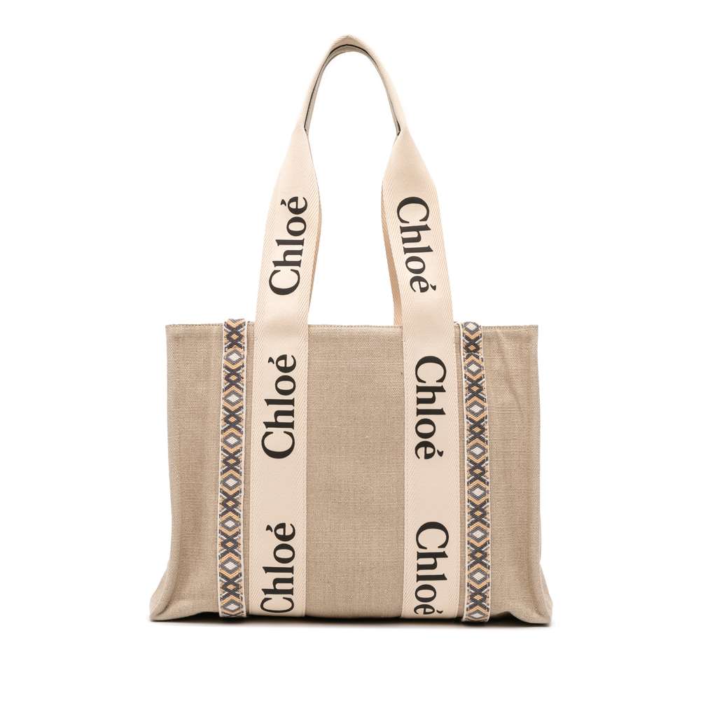 Chloé Medium Canvas Woody Tote