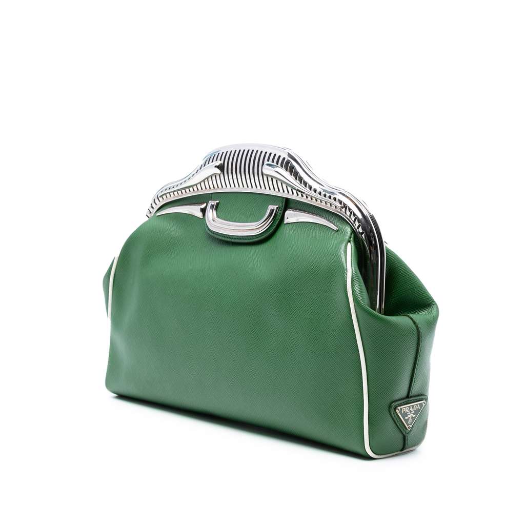 Prada Saffiano 50s Cars Clutch - 2