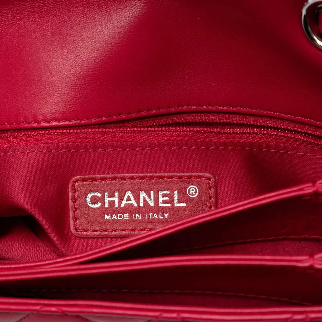 Chanel Medium Quilted Lambskin 3 Accordion Flap Pink Leather Good - Box View