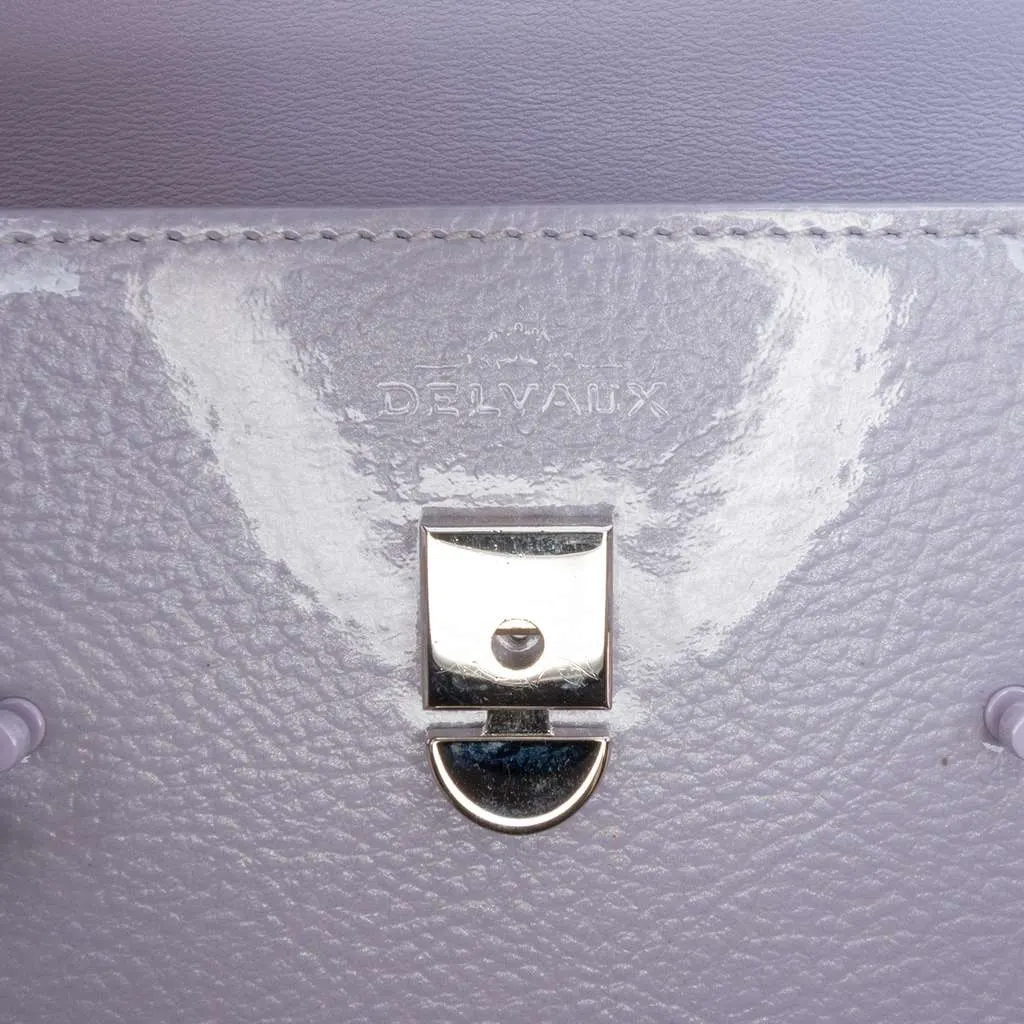 Delvaux Micro Patent Tempete Satchel Purple Leather Very good - Box View