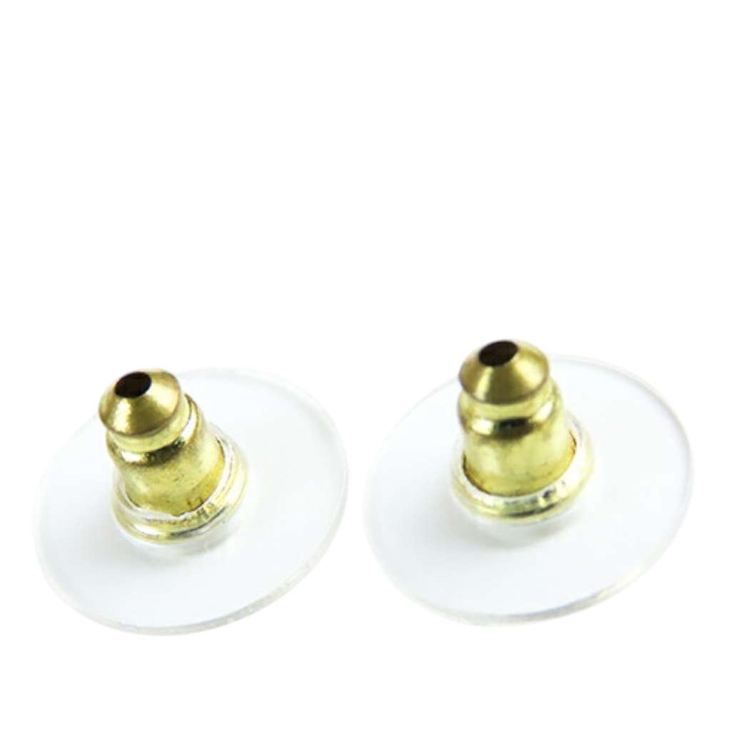 Chanel CC Gold Plated Faux Pearl Swing Push Back Earrings - 4