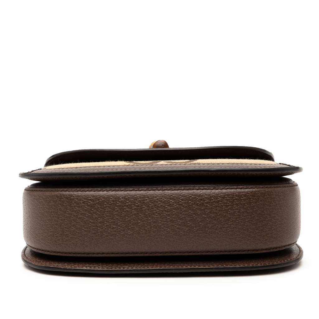 Gucci Small Jumbo GG Canvas Bamboo 1947 Top Handle Bag - 3
