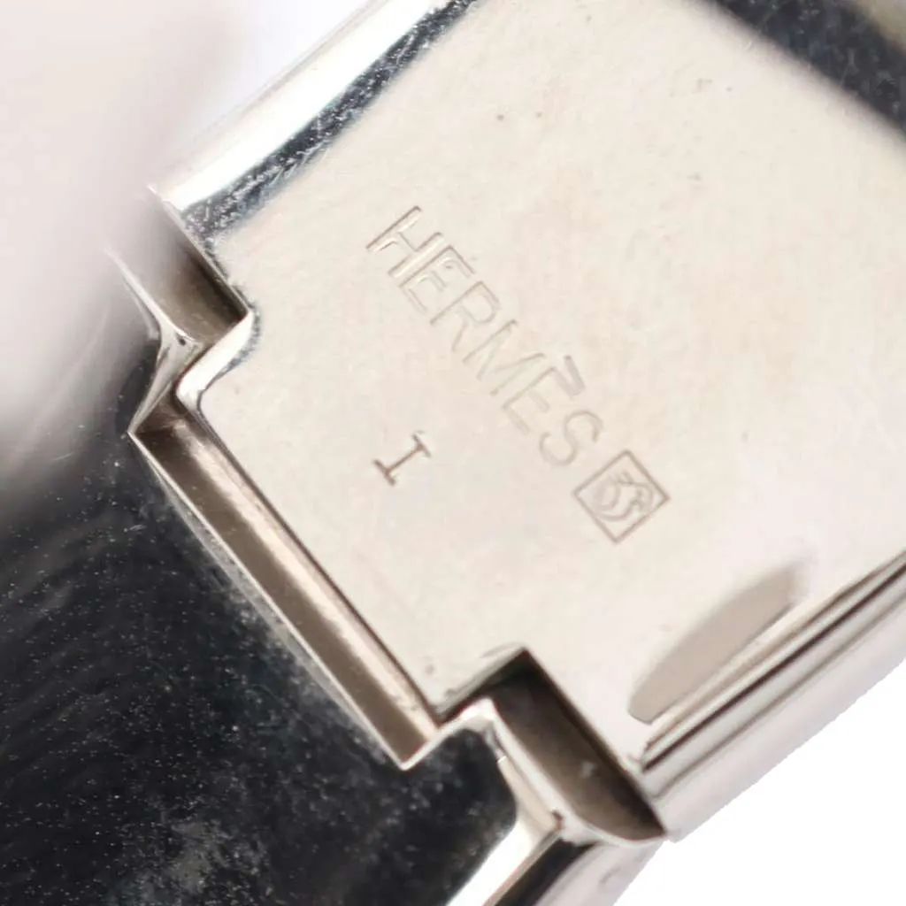 Hermès Wide Enamel Clic Clac H Bracelet PM White Enamel Very good - Box View
