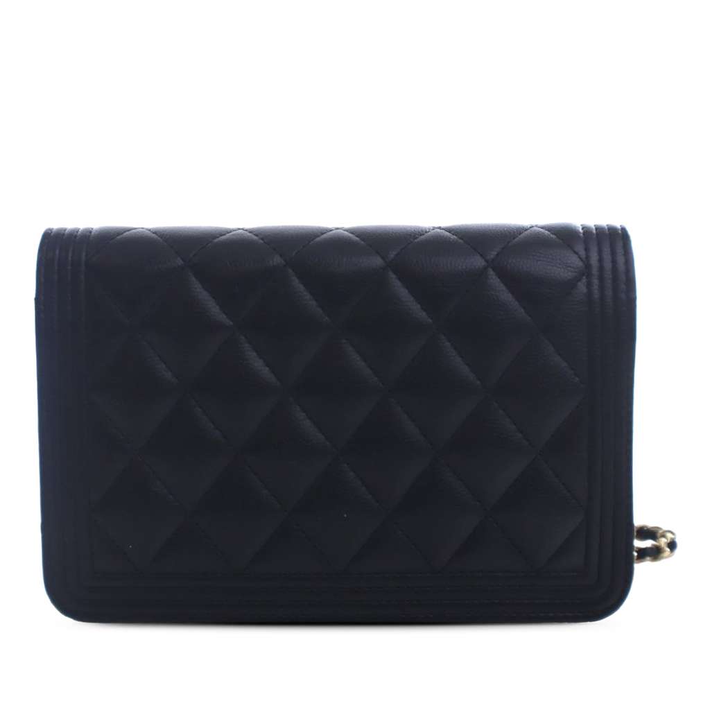 Chanel Quilted Caviar Boy Wallet on Chain - 2