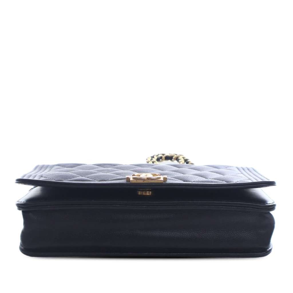 Chanel Quilted Caviar Boy Wallet on Chain - 3