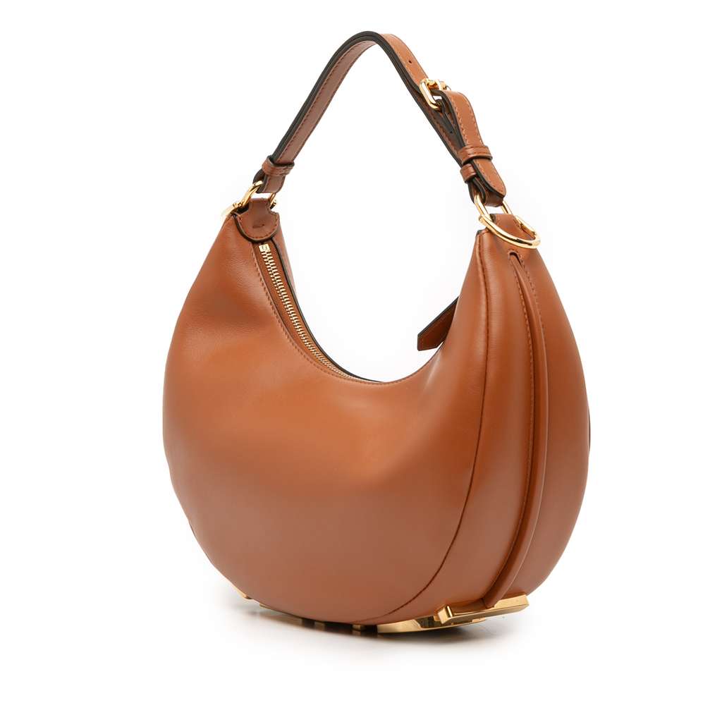 Fendi Small Leather Fendigraphy Hobo - 2