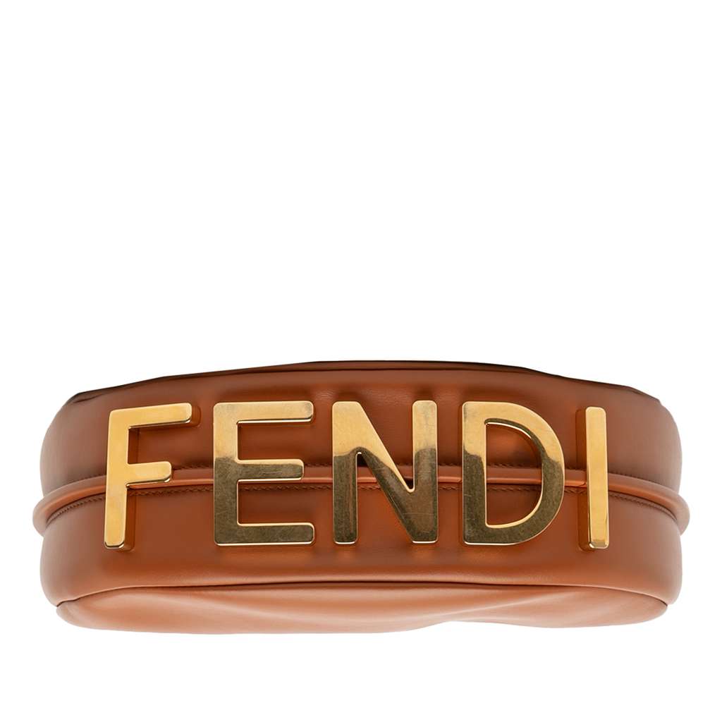 Fendi Small Leather Fendigraphy Hobo - 3