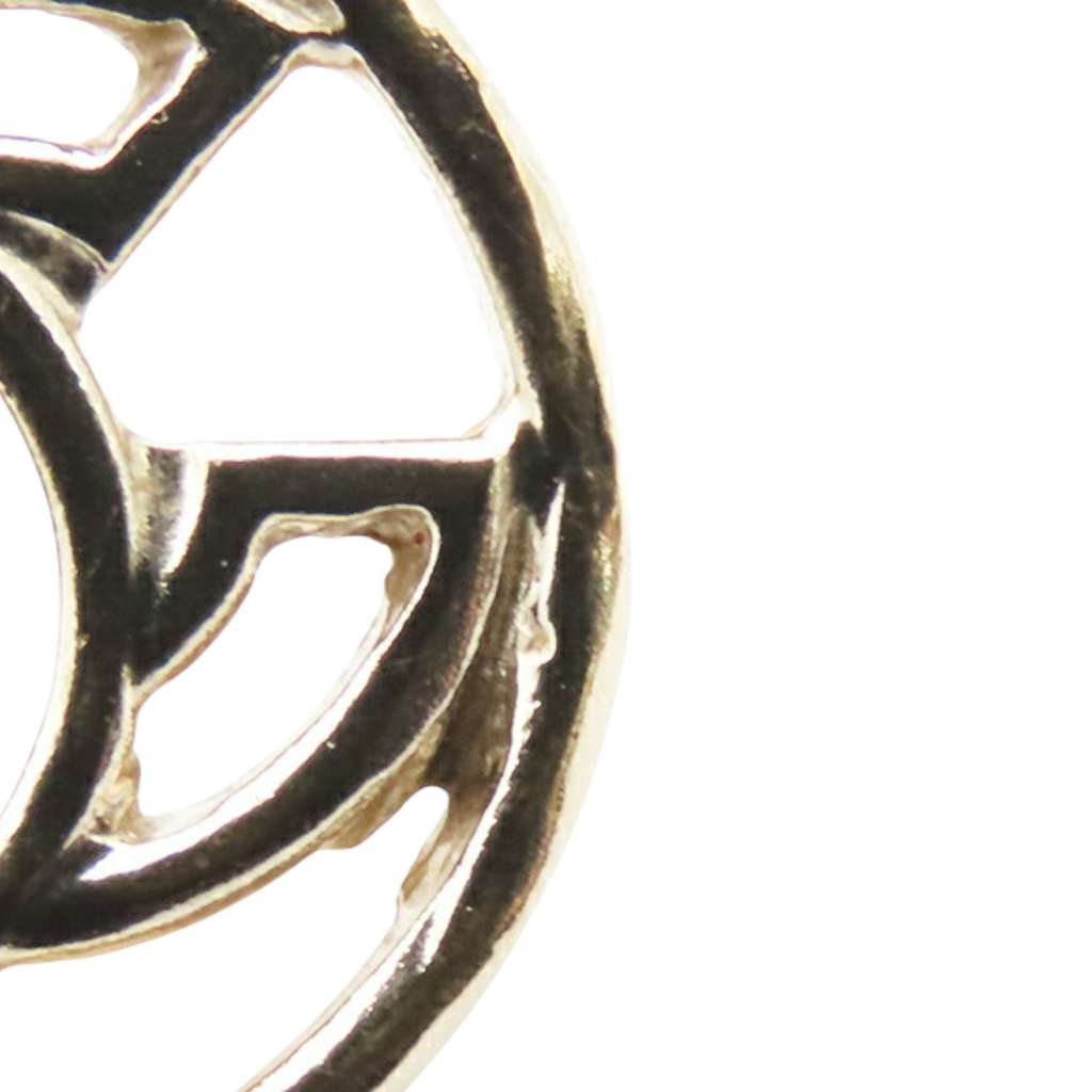 Chanel Gold Plated CC Round Bullet Back Earrings - 5