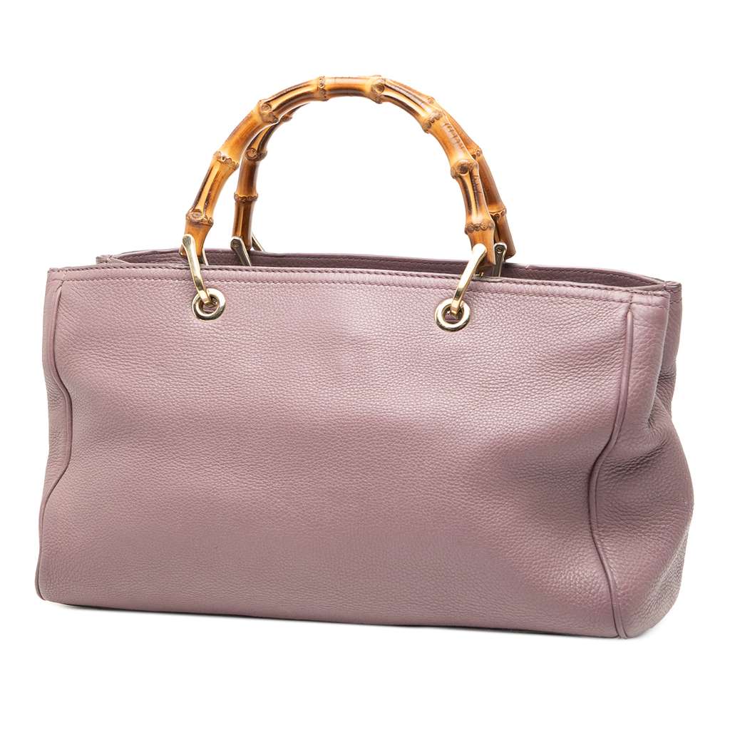 Gucci Medium Calfskin Bamboo Shopper Satchel - 2