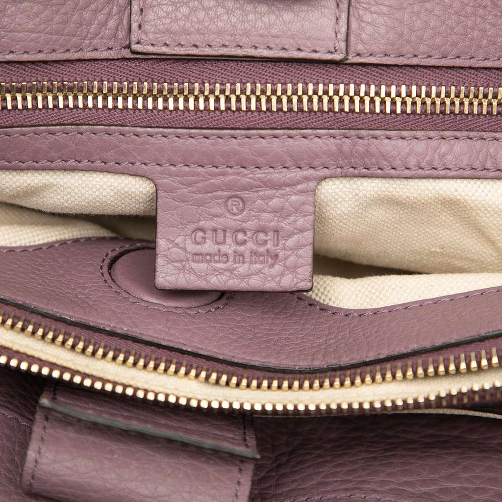 Gucci Medium Calfskin Bamboo Shopper Satchel - 5