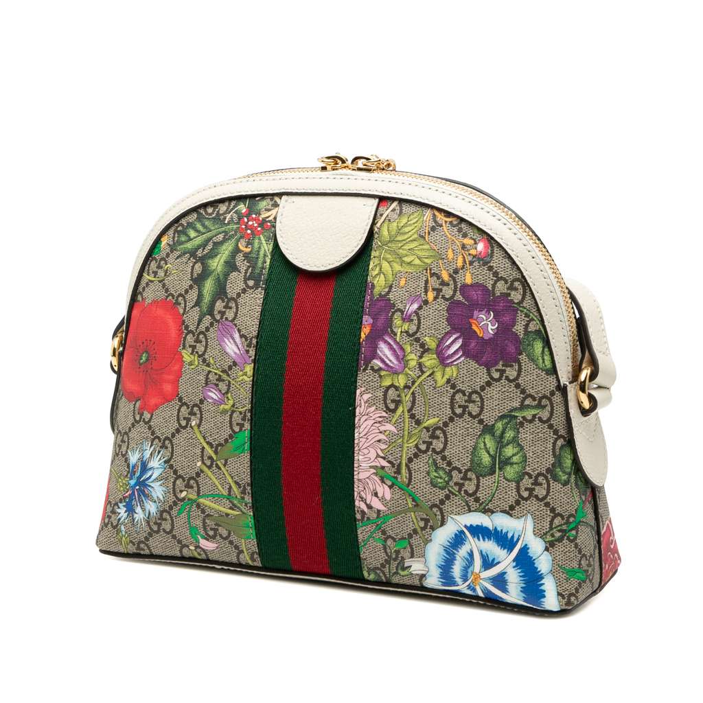 Gucci Small GG Supreme Flora Ophidia Dome Crossbody - 2
