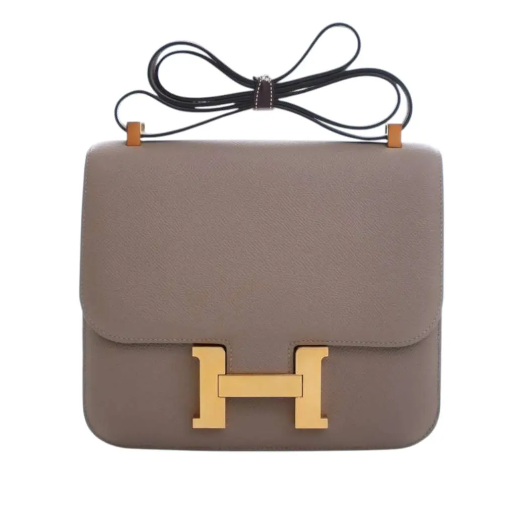 Hermès Epsom Constance 24 Brown Leather Very good - Front View