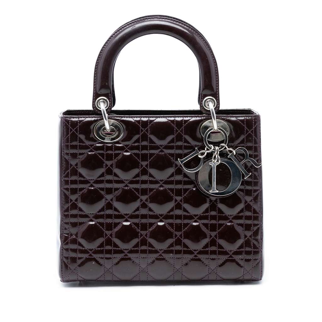 Dior Medium Patent Cannage Lady Dior