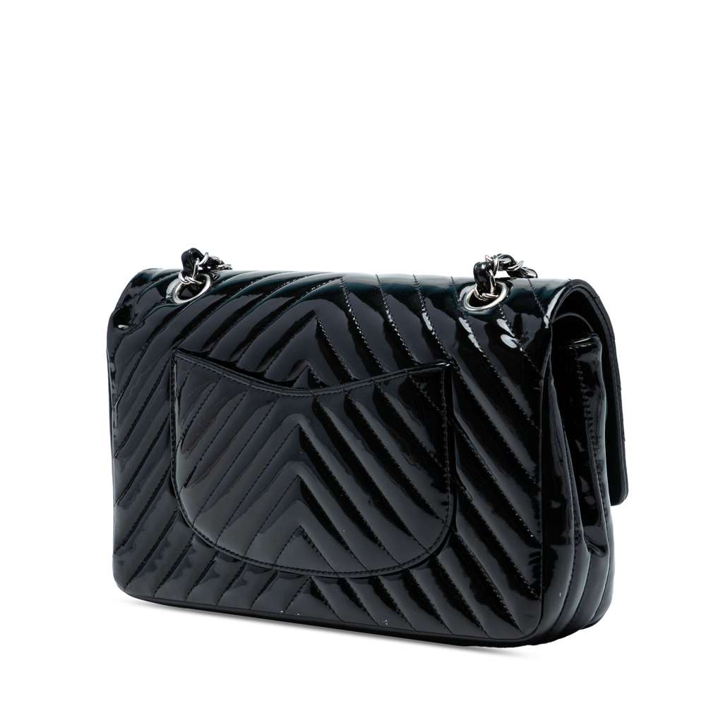 Chanel Medium Classic Chevron Patent Double Flap - 2
