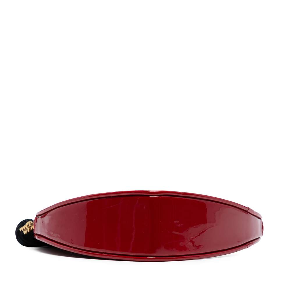 Saint Laurent Patent Sac Coeur Heart Shaped Clutch - 3