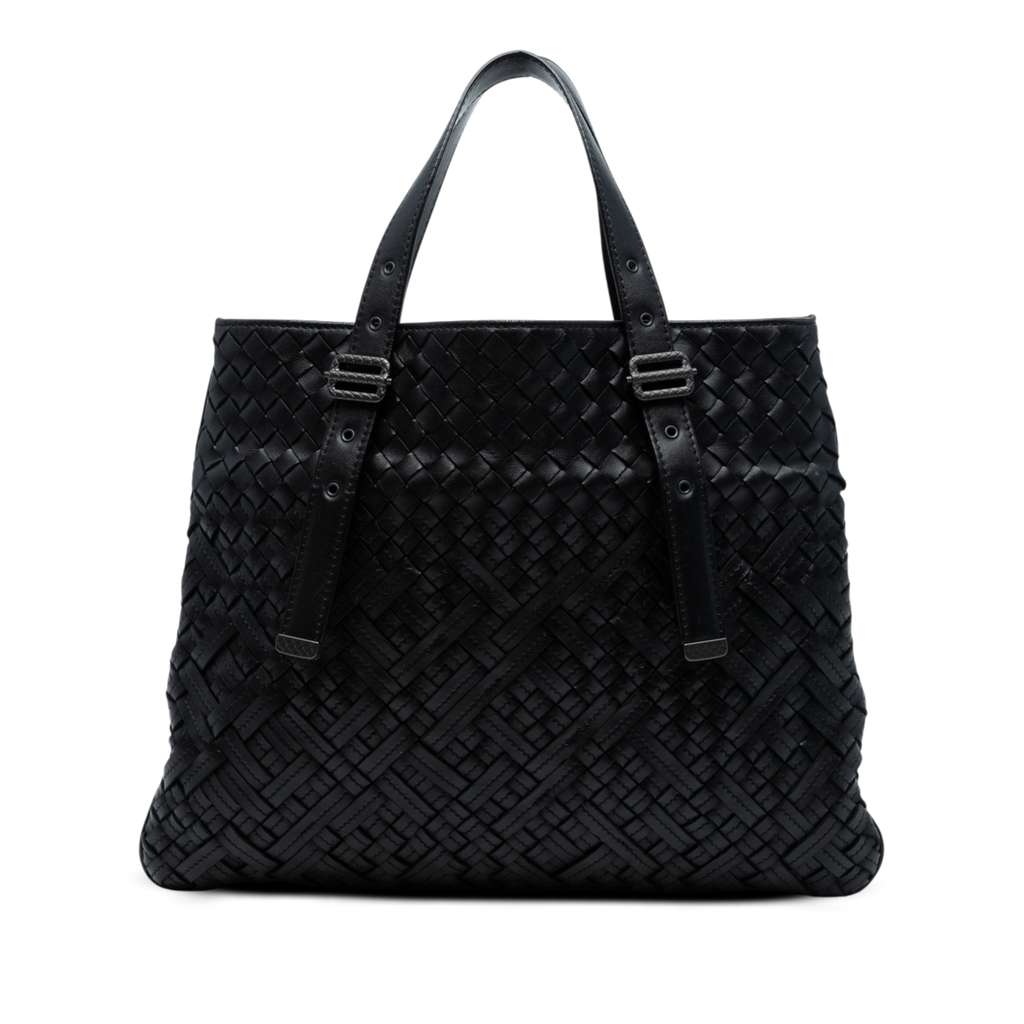 Bottega Veneta Nappa Intrecciato Belted Flat Tote