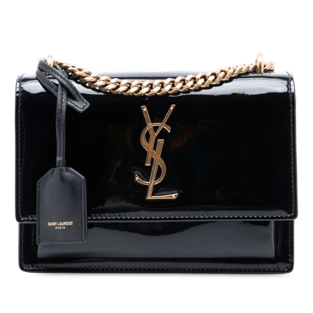 Saint Laurent Small Patent Monogram Sunset Crossbody