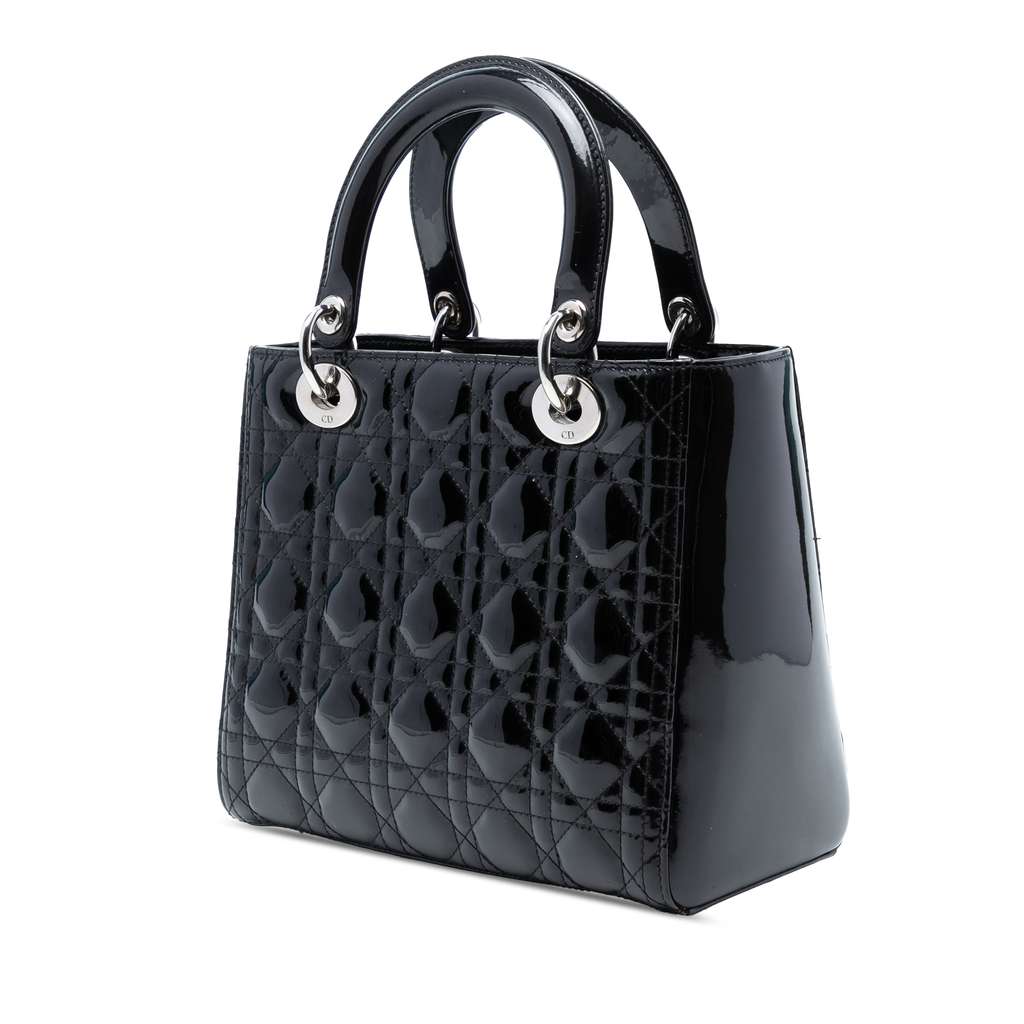 Dior Medium Patent Cannage Lady Dior - 2