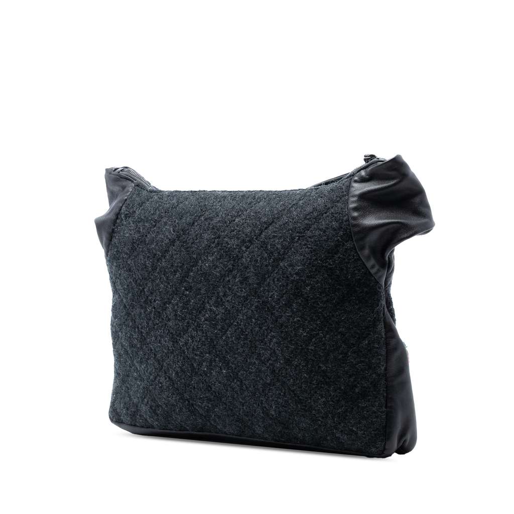 Chanel Quilted Wool and Lambskin Girl Bag - 2