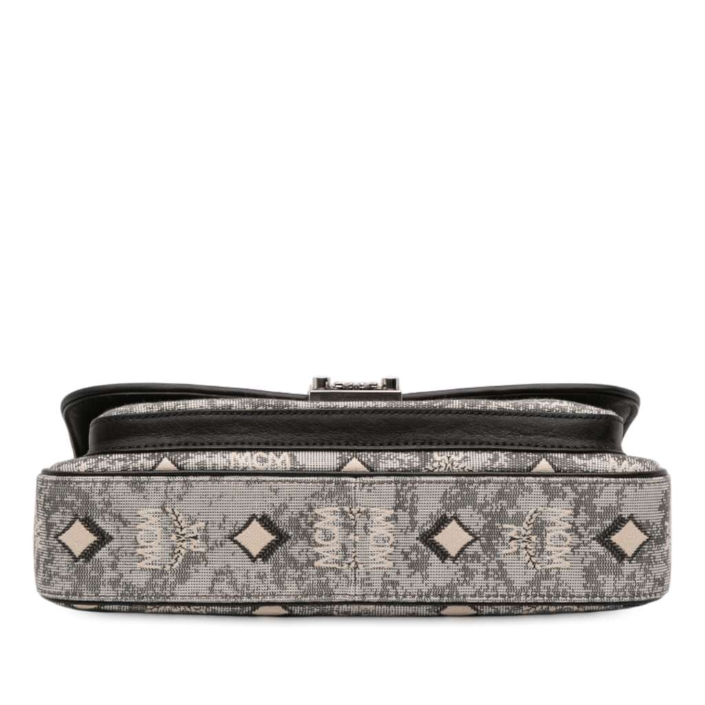 Mcm Vintage Jacquard Monogram Satchel - 3