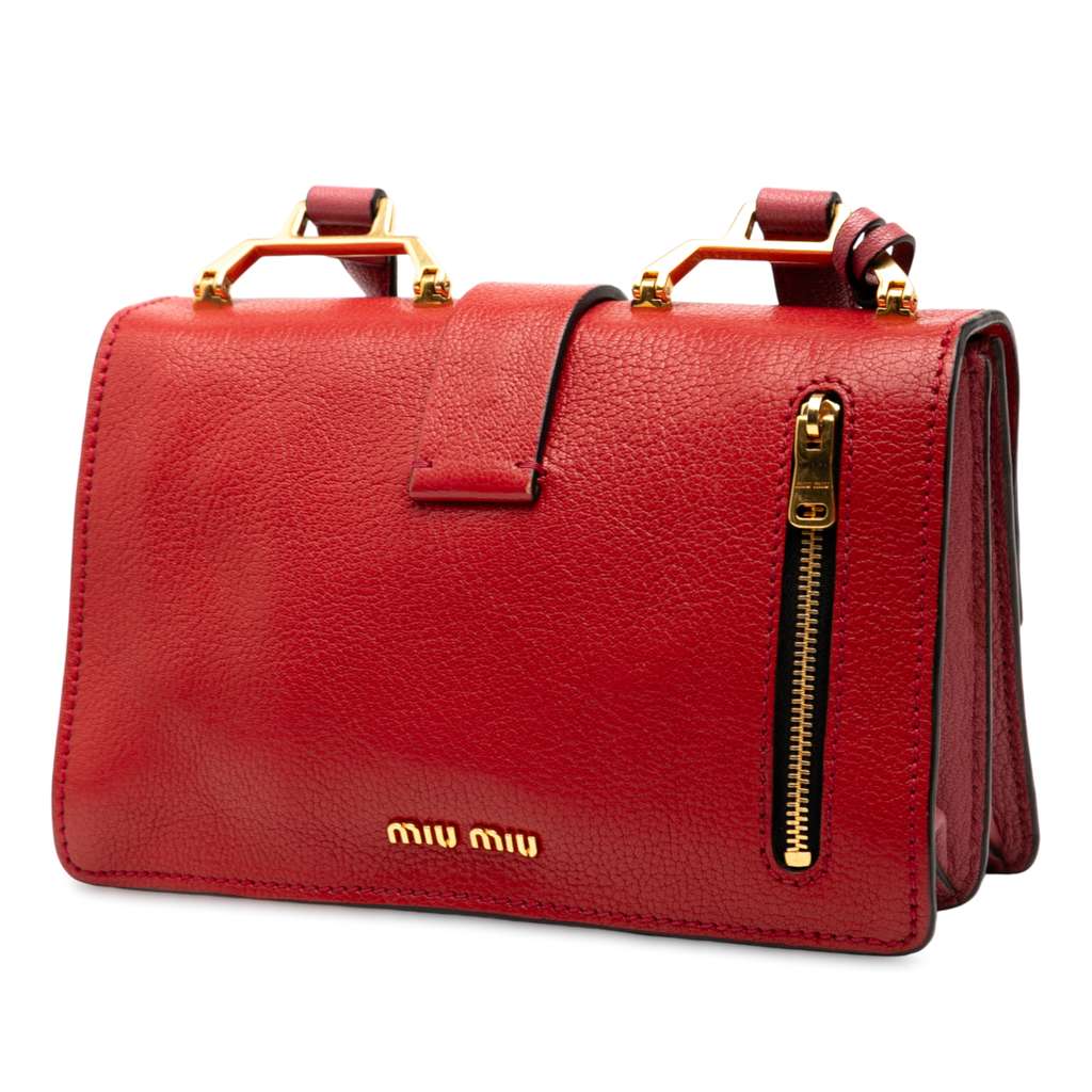 Miu Miu Bicolor Goatskin Madras Crossbody - 2