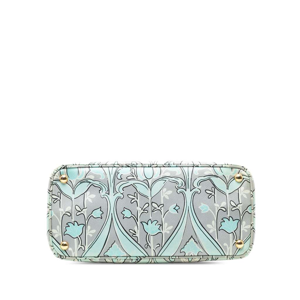 Prada Medium Saffiano Floral Print Galleria Satchel - 3
