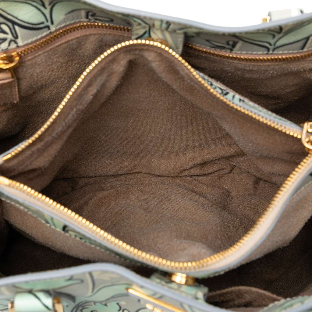 Prada Medium Saffiano Floral Print Galleria Satchel - 4