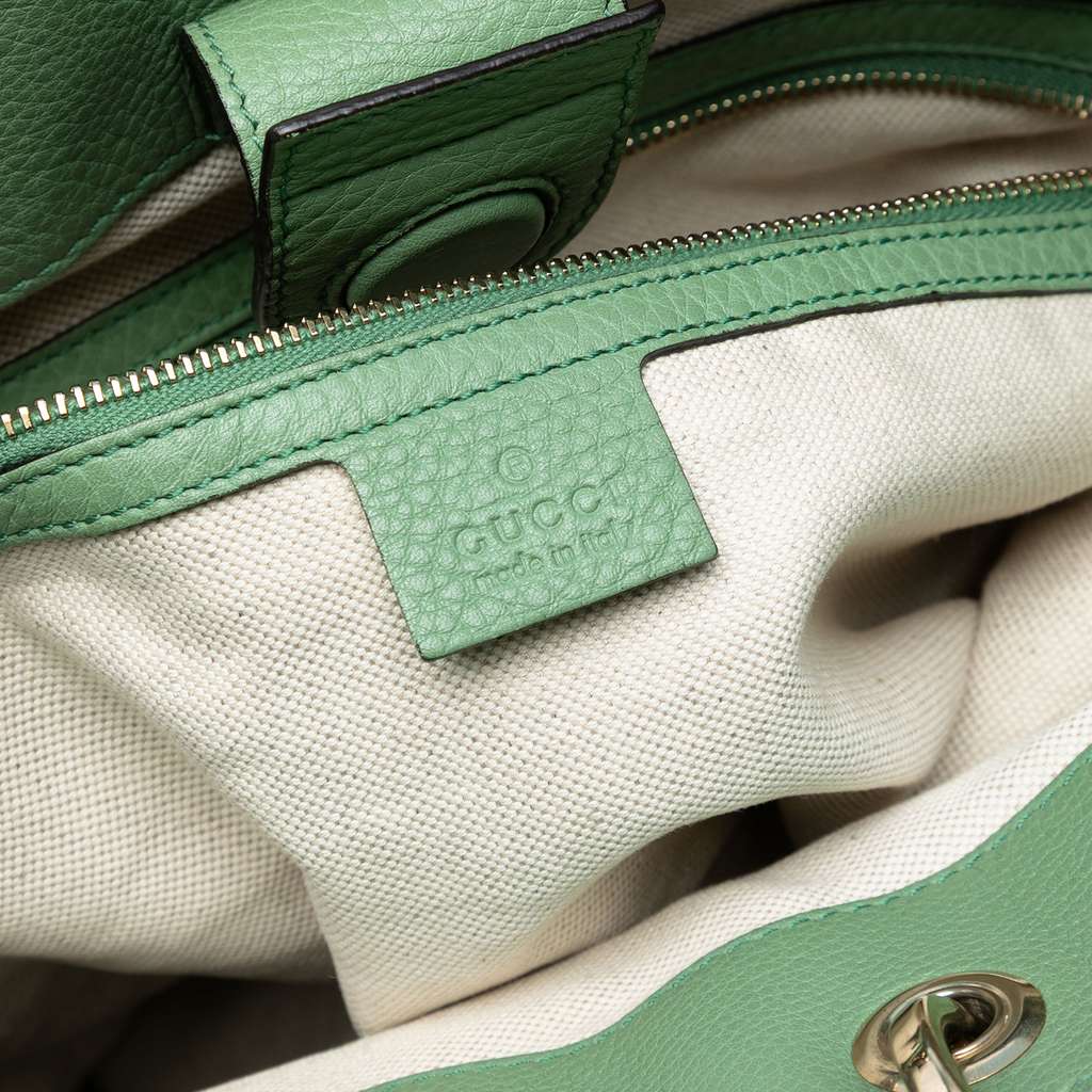 Gucci Tall Leather Bamboo Shopper Tote - 5