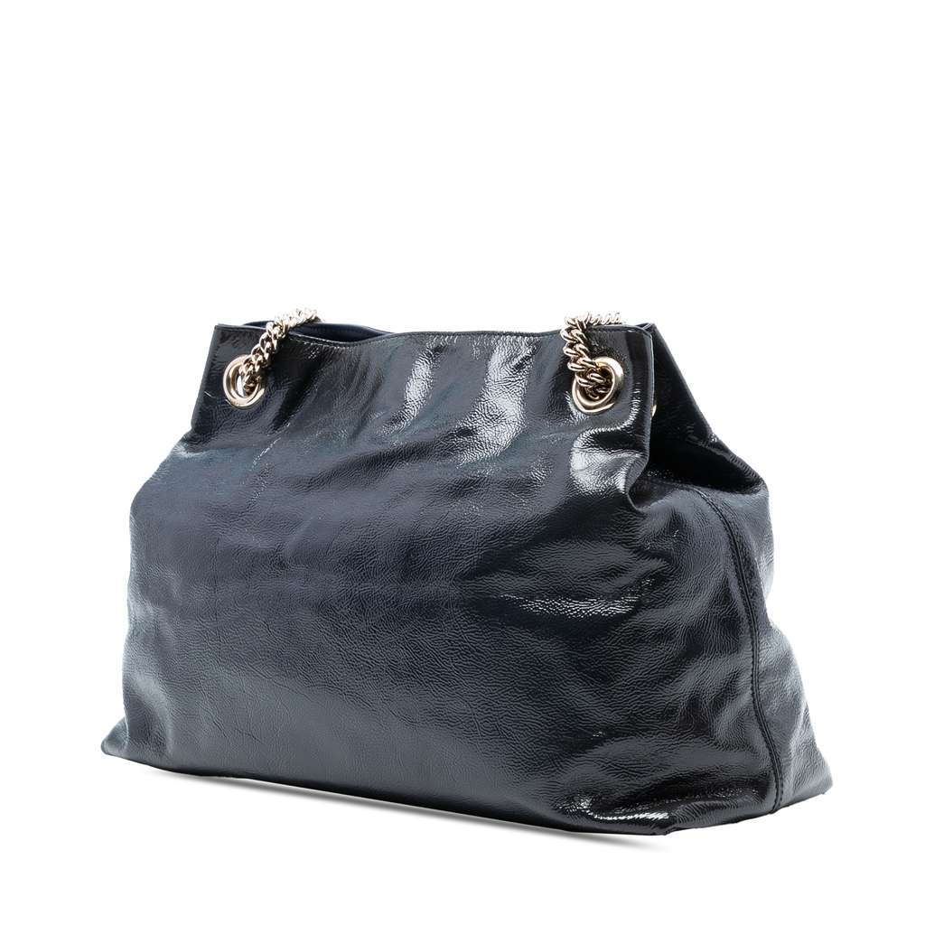 Gucci Medium Patent Soho Chain Tote - 2