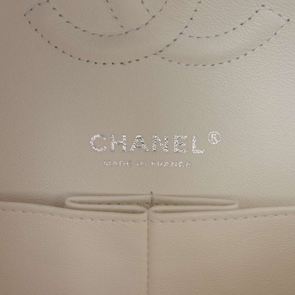 Chanel Medium Classic Chevron Tweed Floral Double Flap - 5