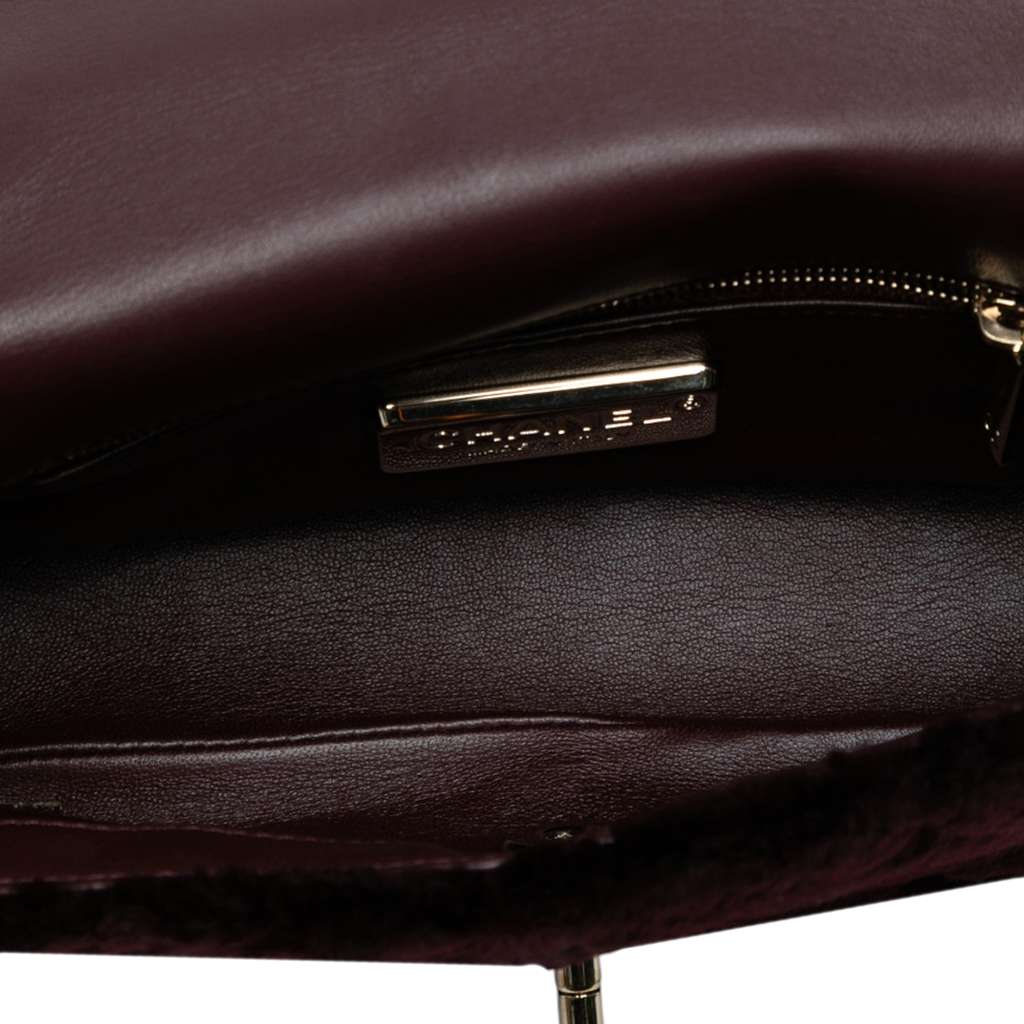 Chanel Mini Rectangular CC Quilted Shearling Color Block Single Flap - 4