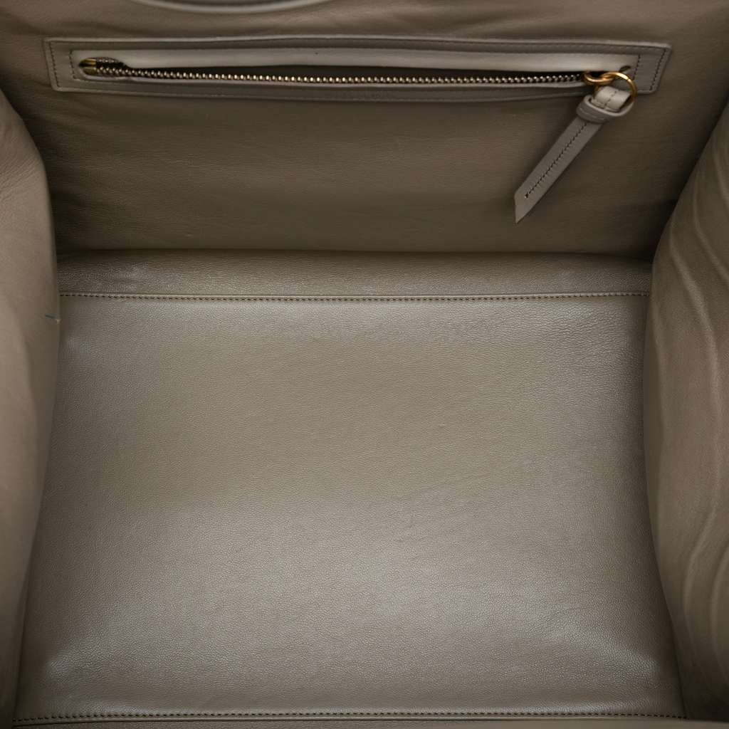 Celine Medium Croc Embossed Leather Luggage Phantom Tote - 4