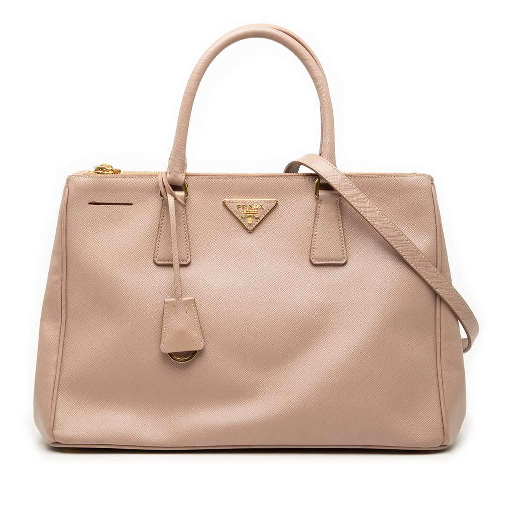 Prada Medium Saffiano Lux Galleria Double Zip Satchel
