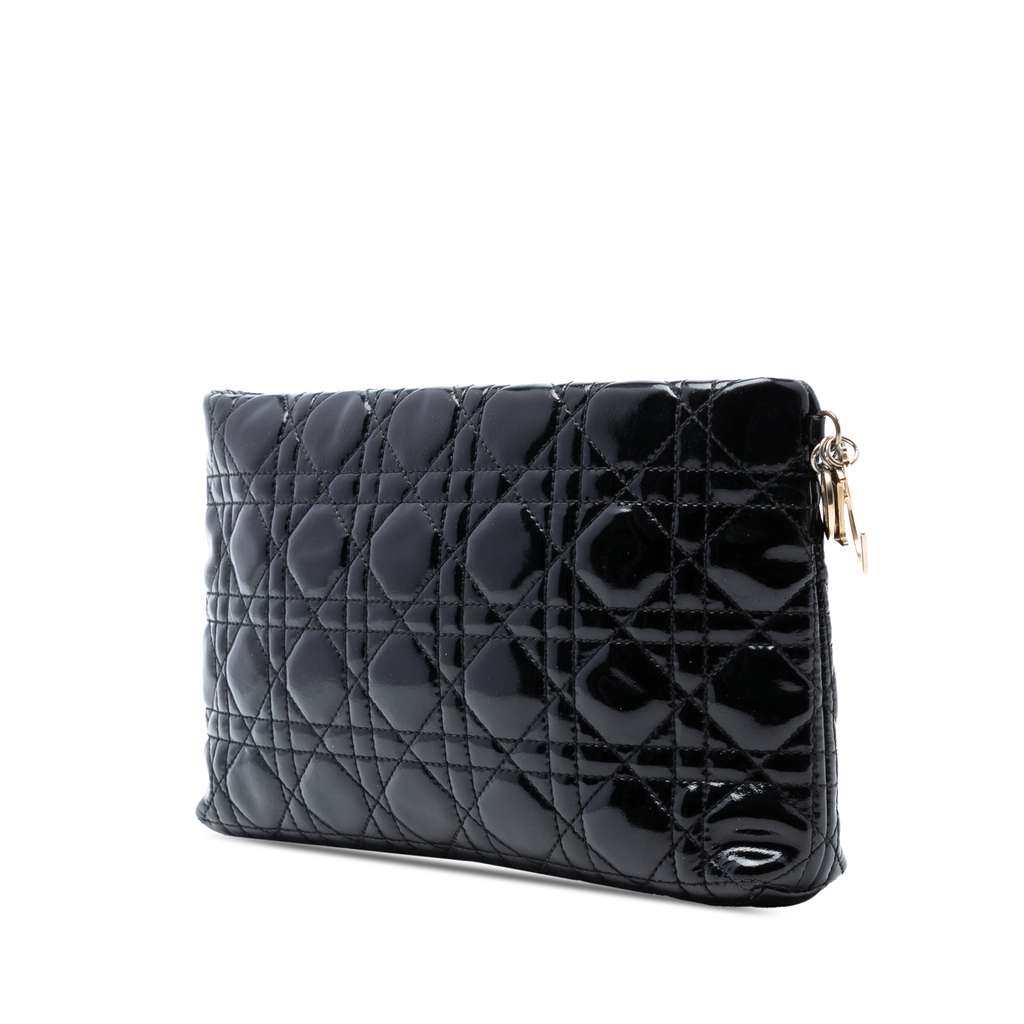 Dior Patent Cannage Panarea Clutch - 2