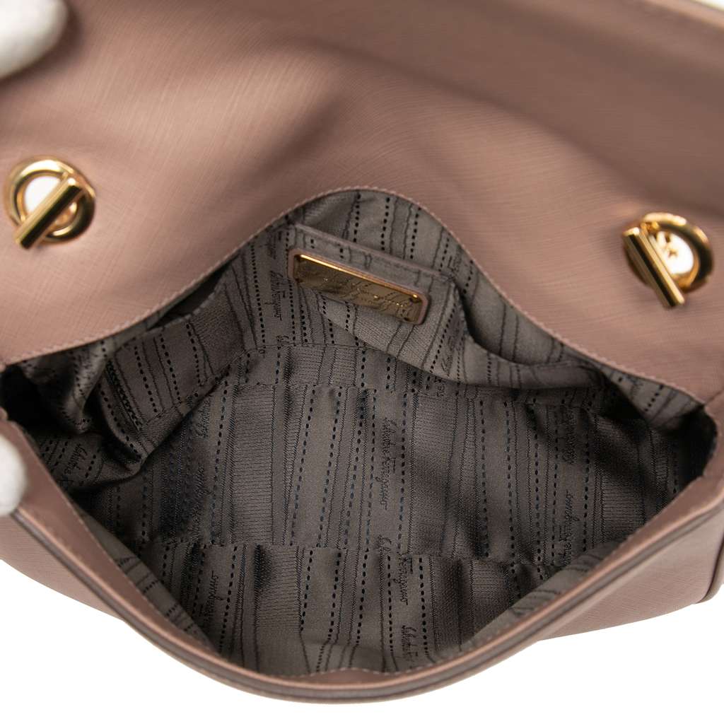 Salvatore Ferragamo Leather Gancini Luciana Chain Flap - 4