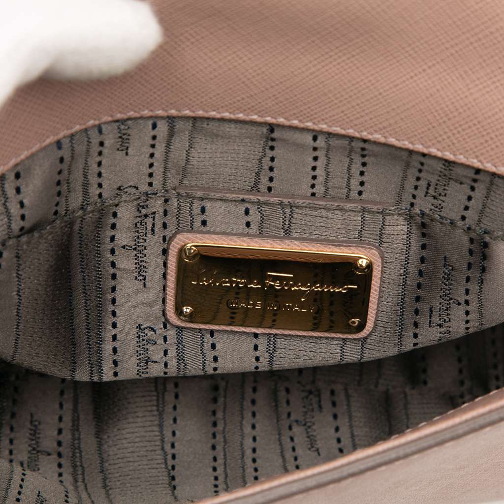 Salvatore Ferragamo Leather Gancini Luciana Chain Flap - 5